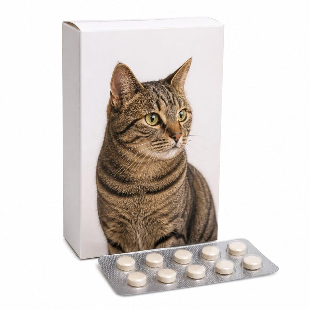 Boîte de comprimés antiparasitaires oraux pour chat