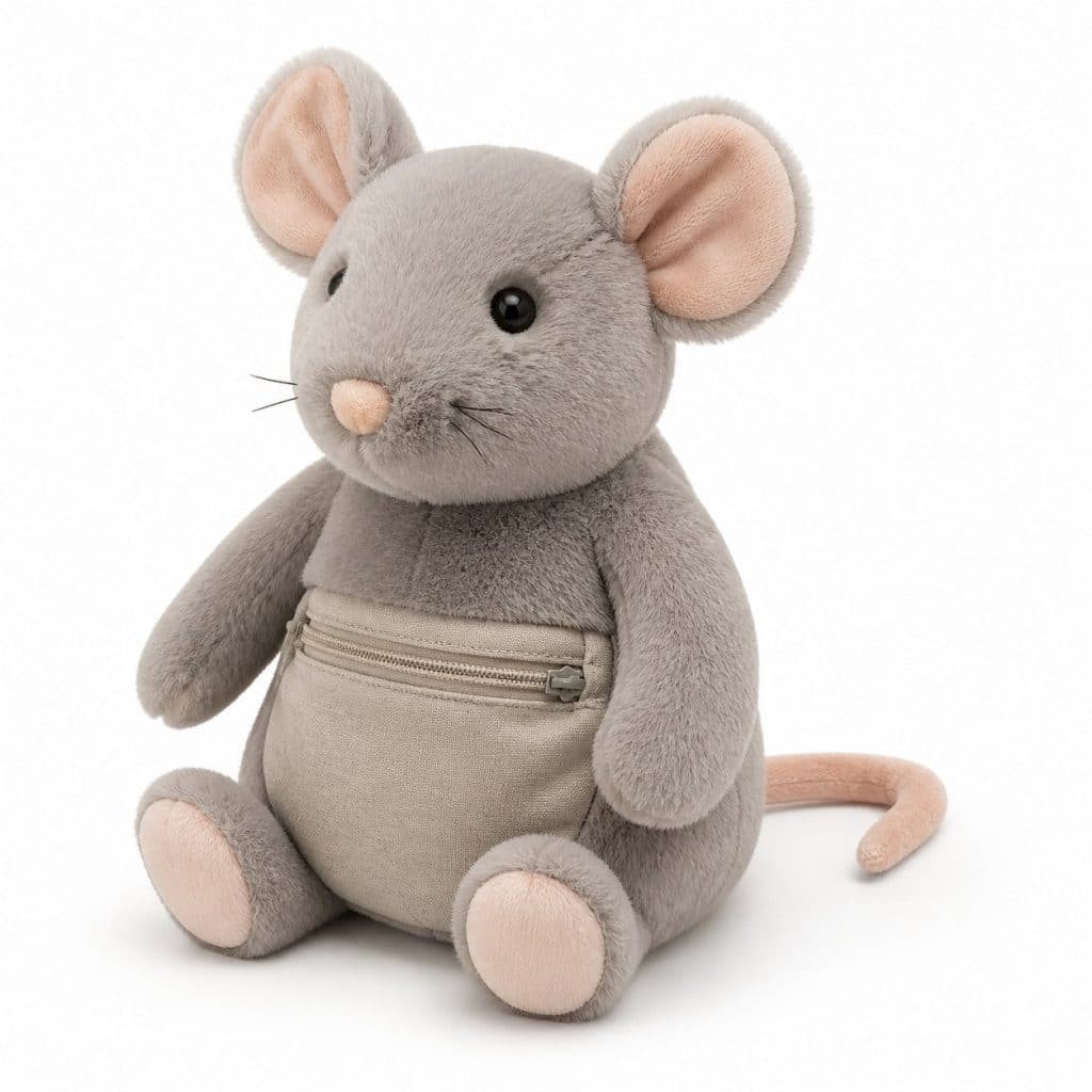 Jouet rembourré à catnip rechargeable pour chat sur fond neutre