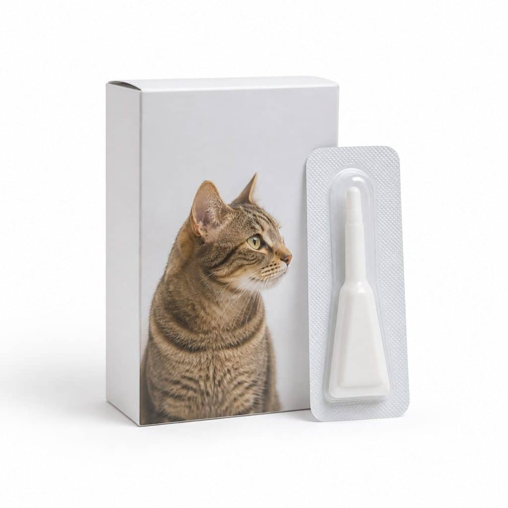Boîte et pipette antiparasitaire d'entrée de gamme pour chat